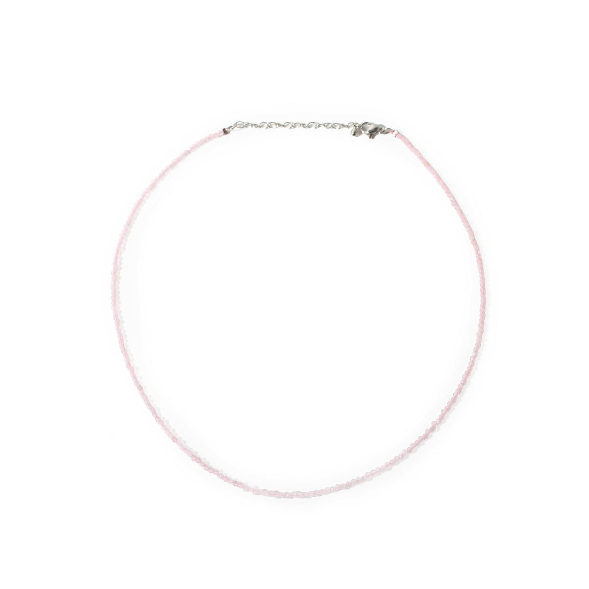 Rose Quartz Bead Necklace - 2-3mm