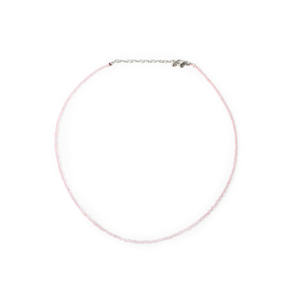 Rose Quartz Bead Necklace - 2-3mm