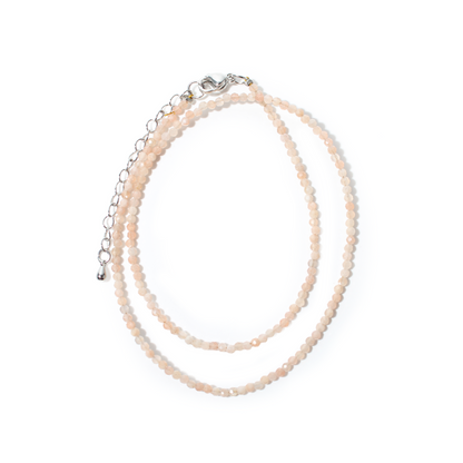 Sunstone Bead Necklace - 2-3mm