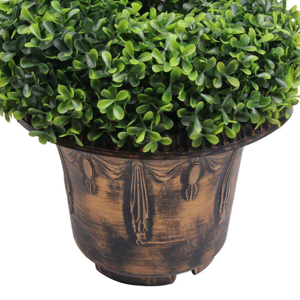 Plante artificielle topiaire de buis en spirale Norwich en pot 122 cm