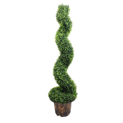 Plante artificielle topiaire de buis en spirale Norwich en pot 122 cm