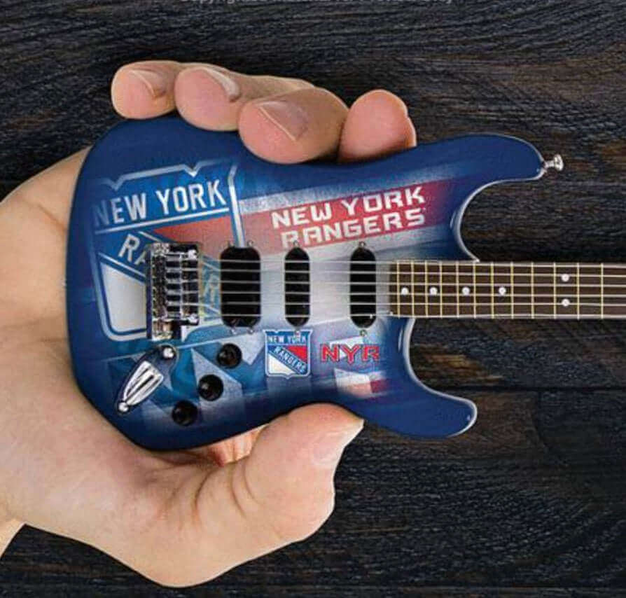 Mini-guitare de collection 10" des Rangers de New York