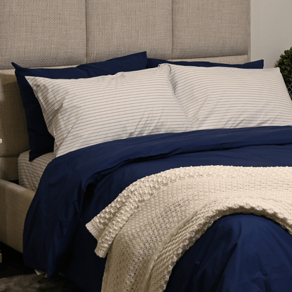 Lot de taies d'oreiller essentielles en percale de coton biologique