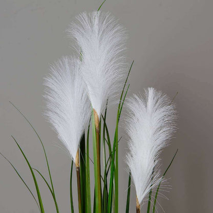 Ozie Herbe de roseau artificielle en pot 89 cm