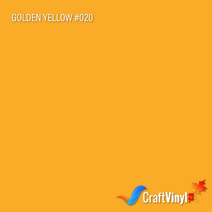 Oracal 651 Glossy Golden Yellow #020 sheets and rolls