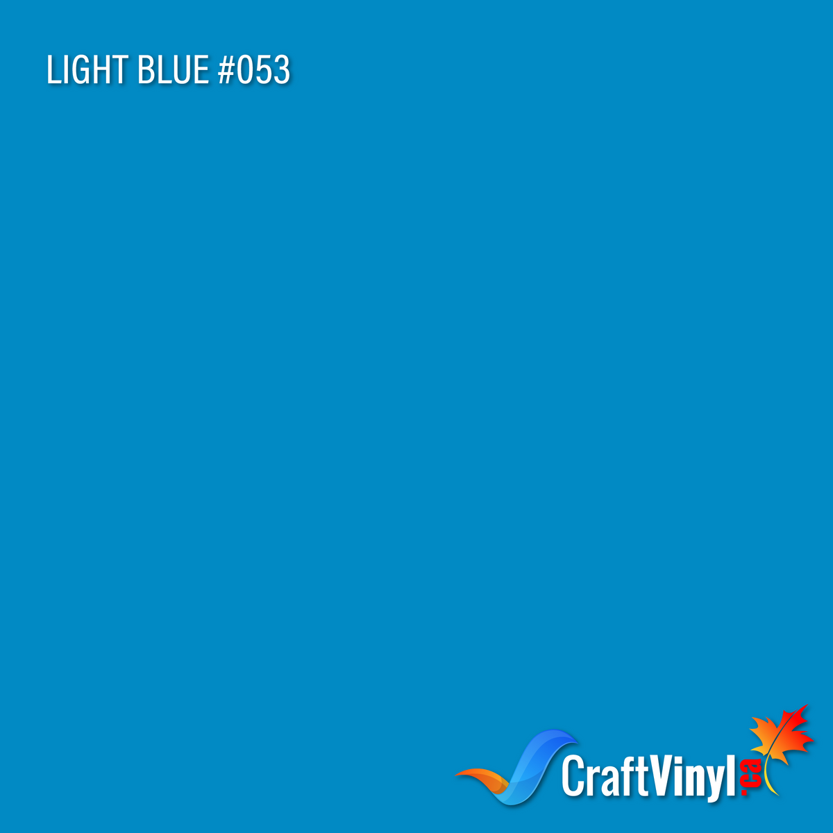 Oracal 651 Glossy Light Blue Vinyl #053 12''x5ft
