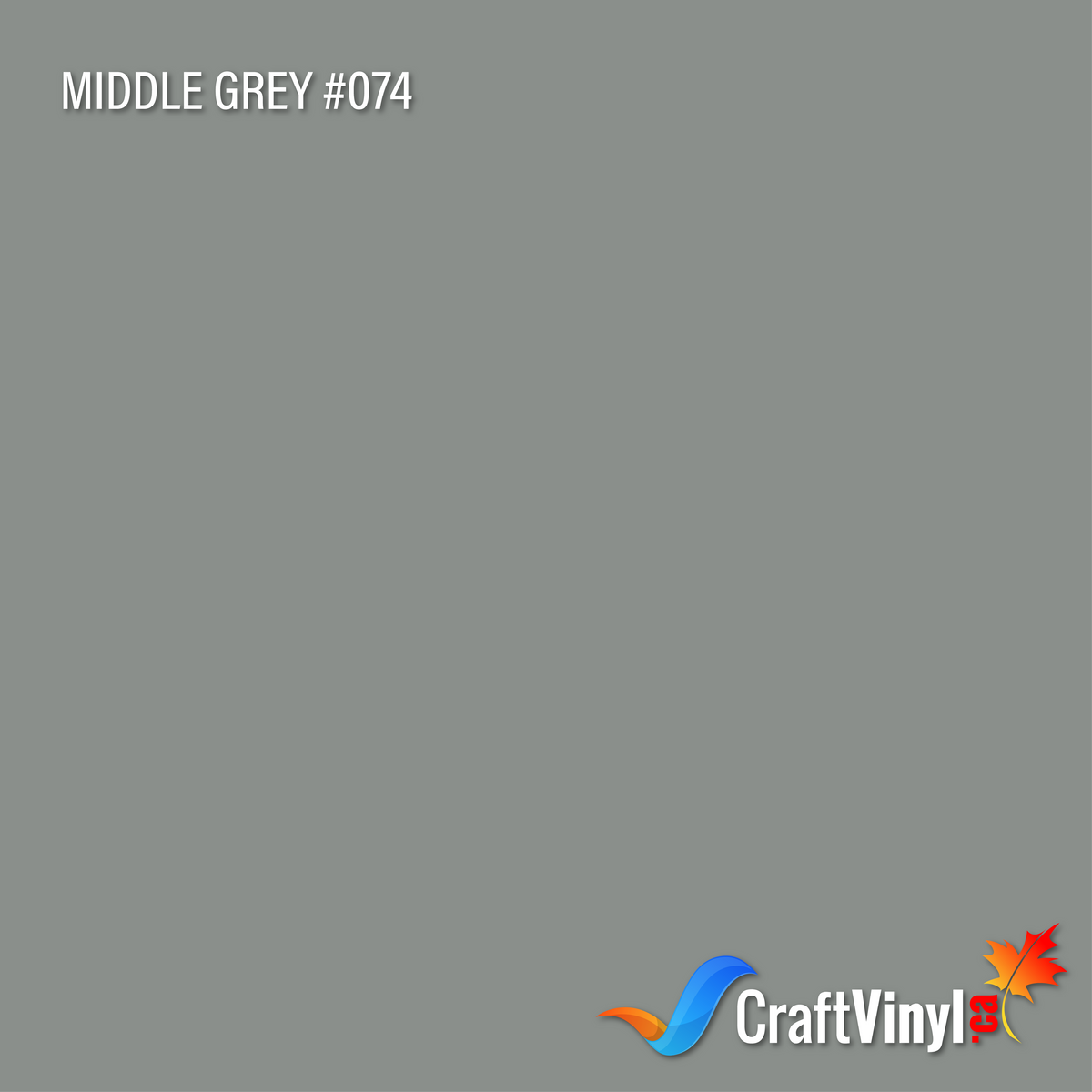 Oracal 651 Glossy Middle Grey Vinyl #074 12''x5ft