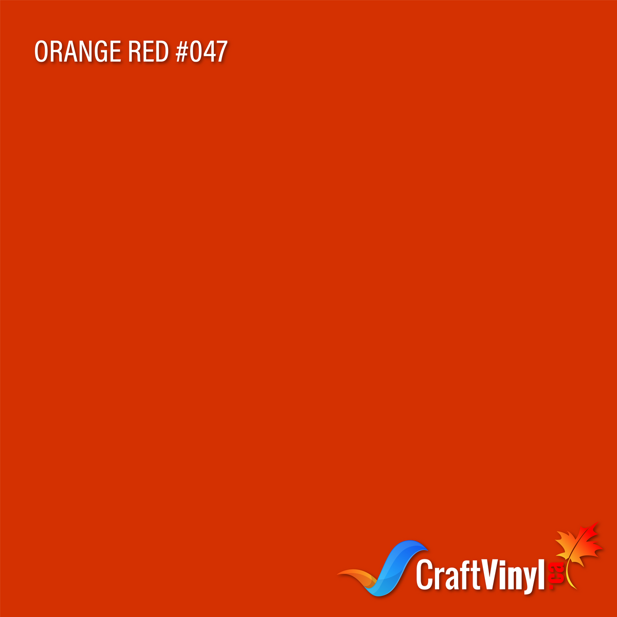 Oracal 651 Glossy Orange Red Vinyl #047 12'' x 5ft