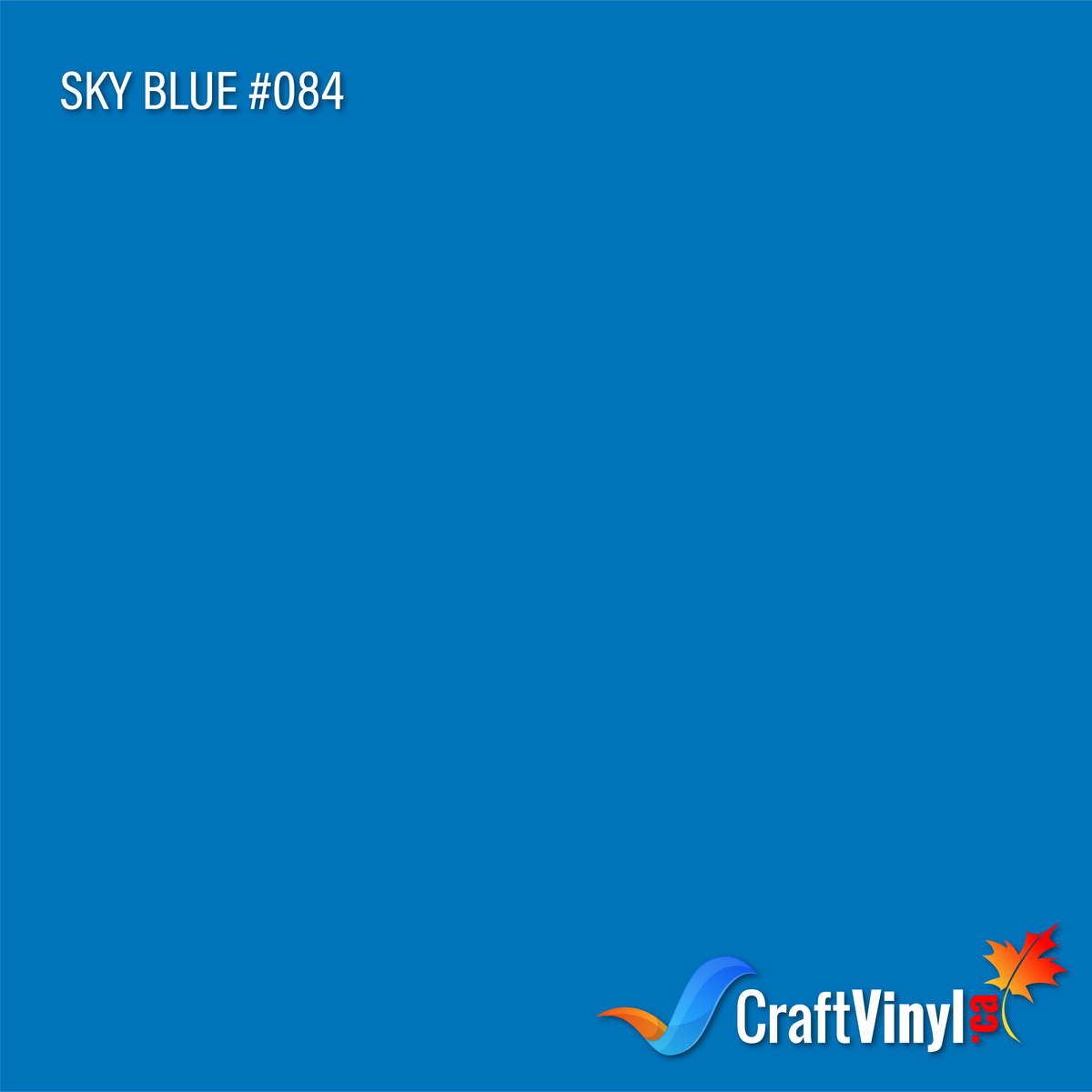Oracal 651 Glossy Sky Blue Vinyl #084 sheets and rolls