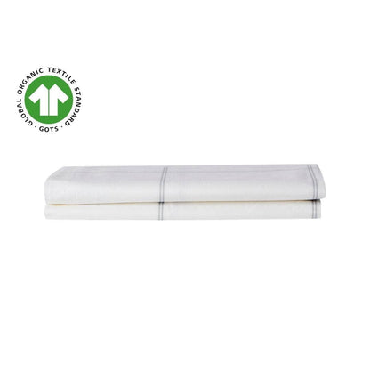 Lot de taies d'oreiller essentielles en percale de coton biologique