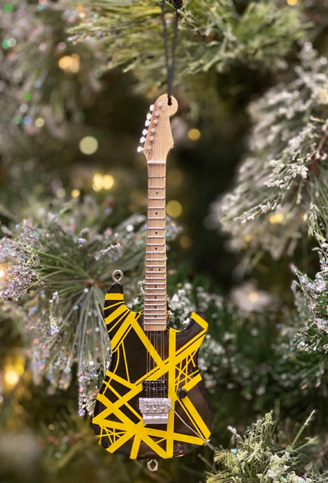 Décoration de Noël Guitare EVH Bumblebee - 15 cm
