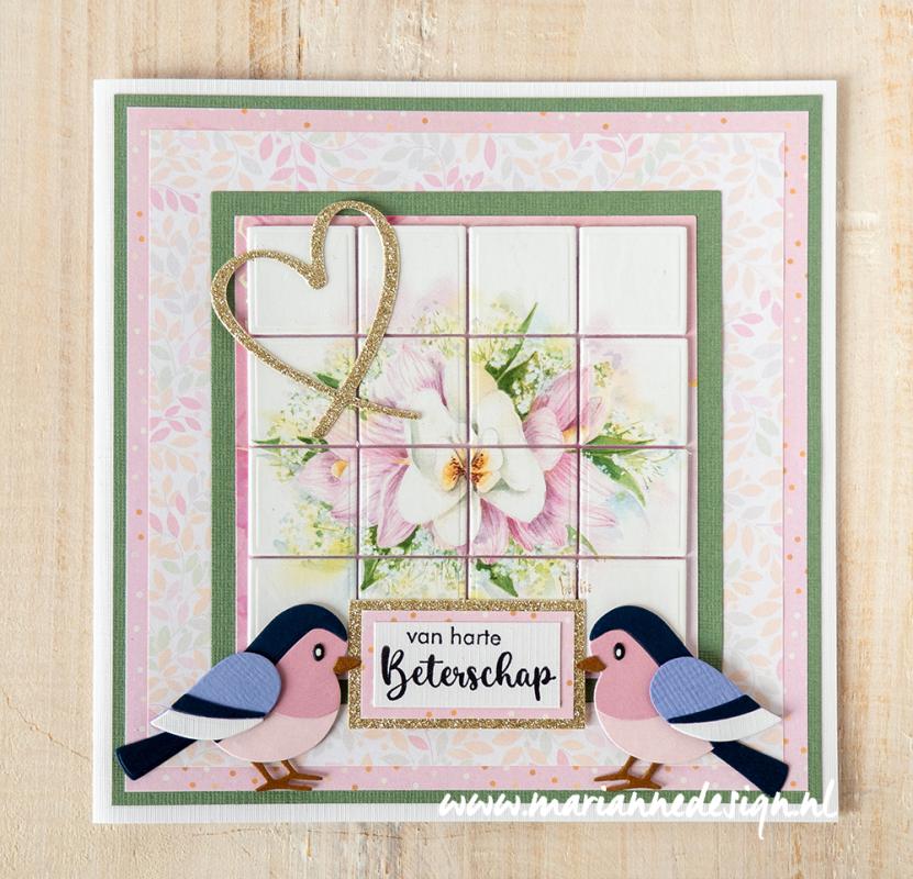 Marianne Design Feuille de découpage A4 - Mattie's Mooiste Bouquets Romantiques