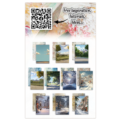 AALL and Create - A6 Design Paper - Snowfall & Stains