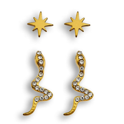 GAHIJI Lot de 2 paires de boucles d'oreilles clous