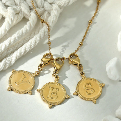 Gold Ornate Alphabet Letter Charms (A–Z) for Necklaces & Bracelets