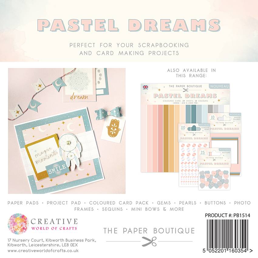 Bloc de projets 20x20 cm The Paper Boutique Pastel Dreams