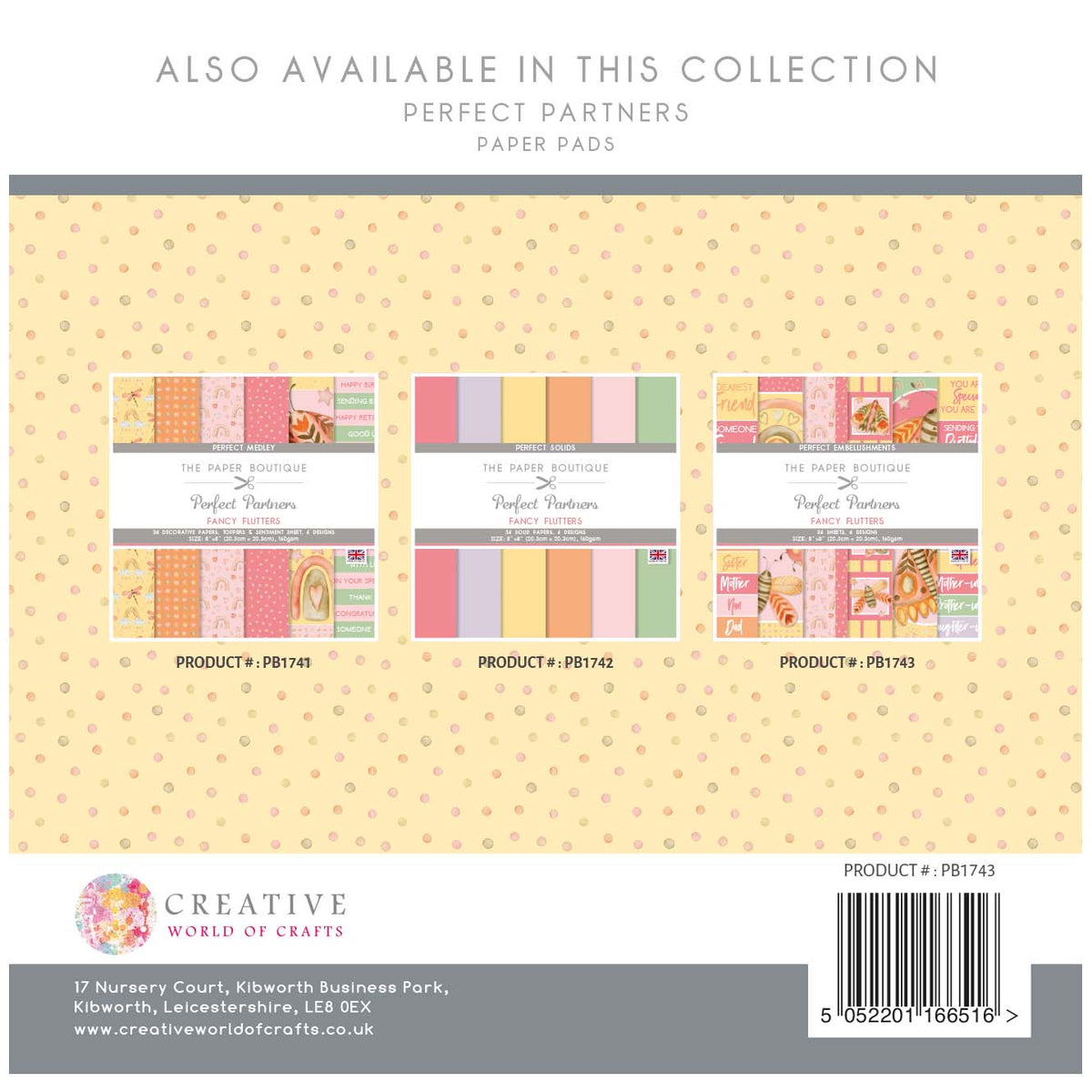 The Paper Boutique Perfect Partners - Embellissements Fancy Flutters 8 po x 8 po