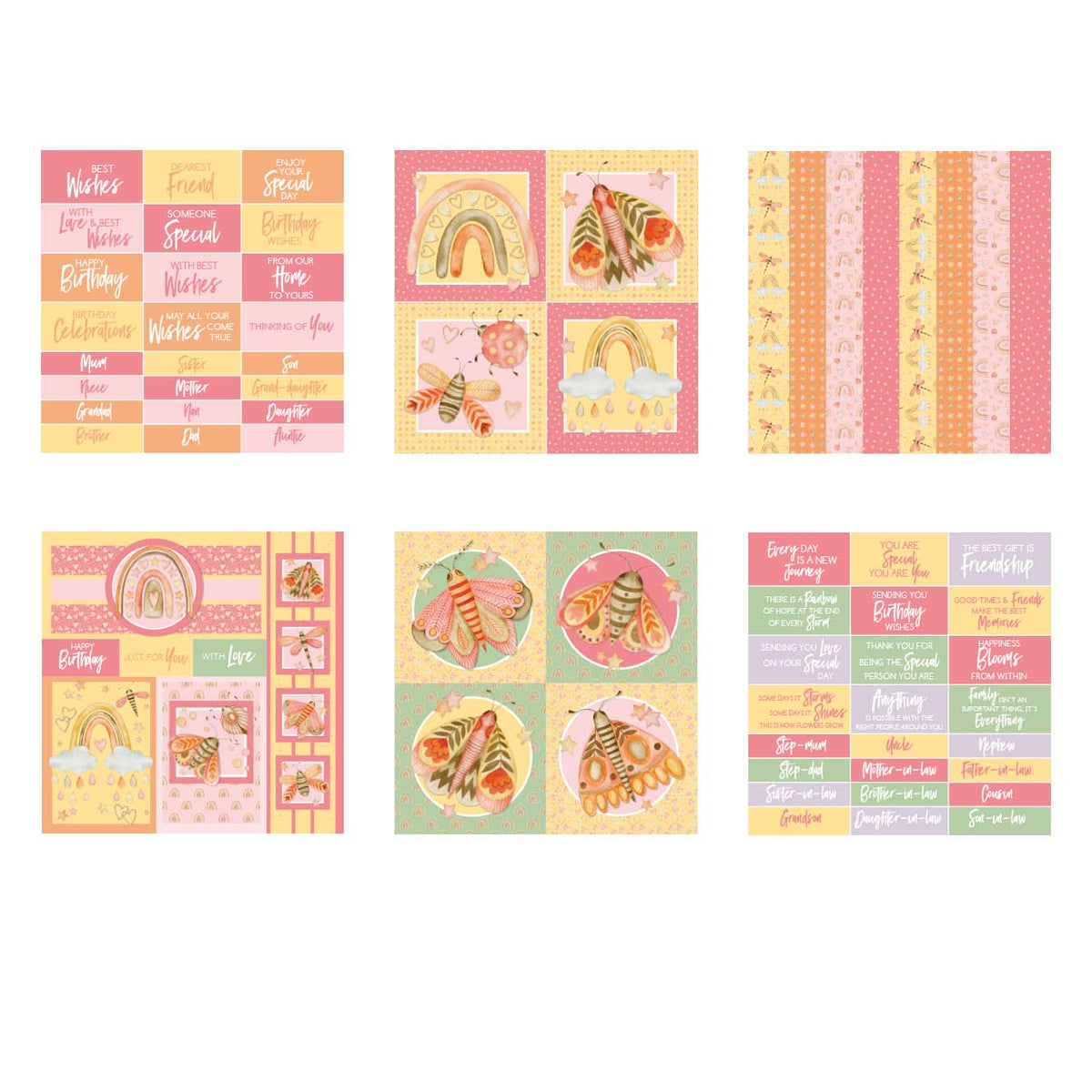 The Paper Boutique Perfect Partners - Embellissements Fancy Flutters 8 po x 8 po
