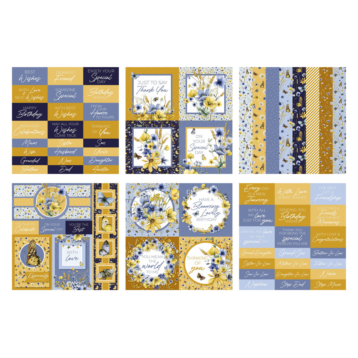 The Paper Boutique Bloc d'embellissements Freedom Field 20,3 cm x 20,3 cm