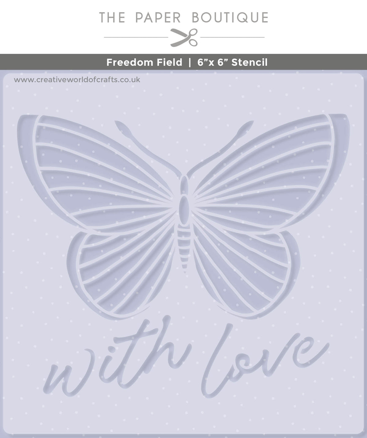 The Paper Boutique Pochoir Freedom Field 6 po x 6 po