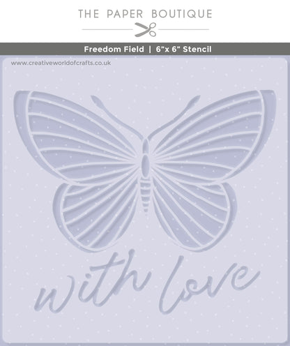 The Paper Boutique Pochoir Freedom Field 6 po x 6 po