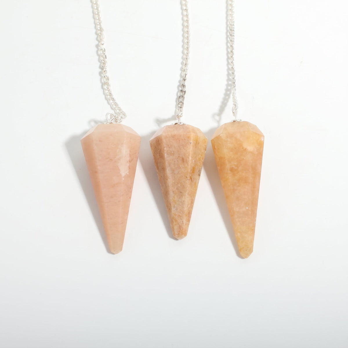 Peach Aventurine Pendulum 6 Facet & Bead - 3 Pack