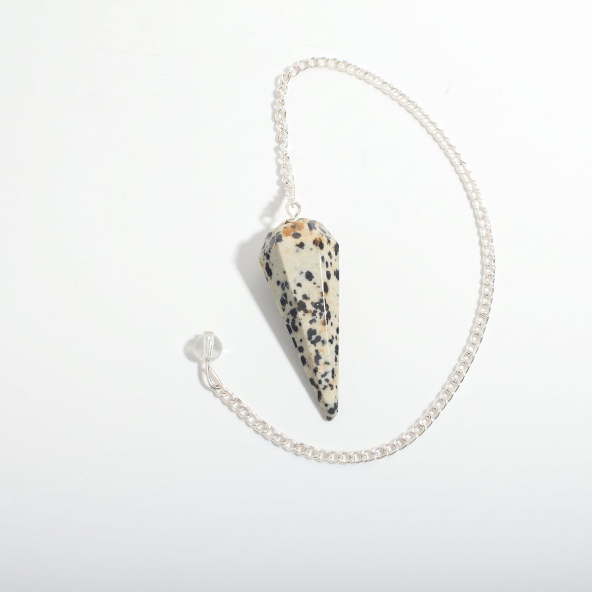 Dalmatian Jasper Pendulum 6 Facet & Bead - 3 Pack