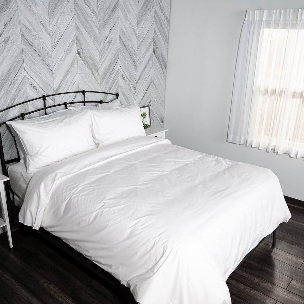 Lot de taies d'oreiller essentielles en percale de coton biologique