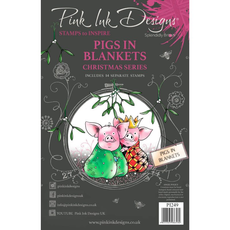 Pink Ink Designs Porcs en Couvertures Ensemble de Tampons Transparents 6 po x 8 po