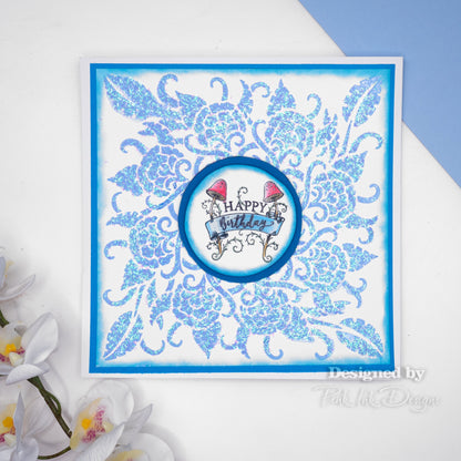 Pink Ink Designs Pochoir Fleurs et Vignes 7 po x 7 po