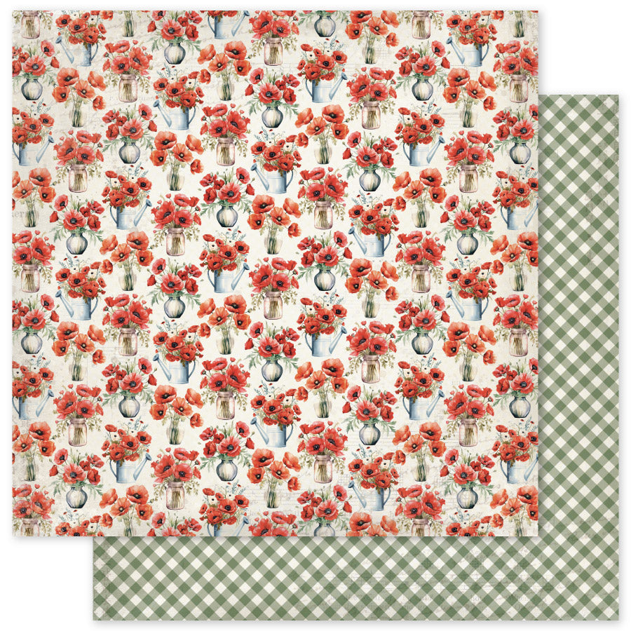 Collection de papiers Pavots de base 30x30 cm 34644