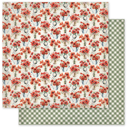 Collection de papiers Pavots de base 30x30 cm 34644
