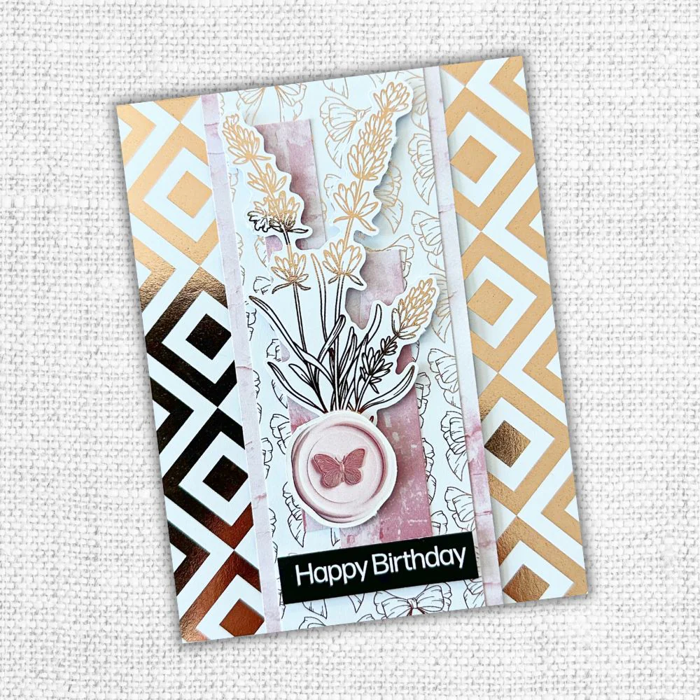 Lavender & Roses - Rose Gold Foil Die Cuts 32268