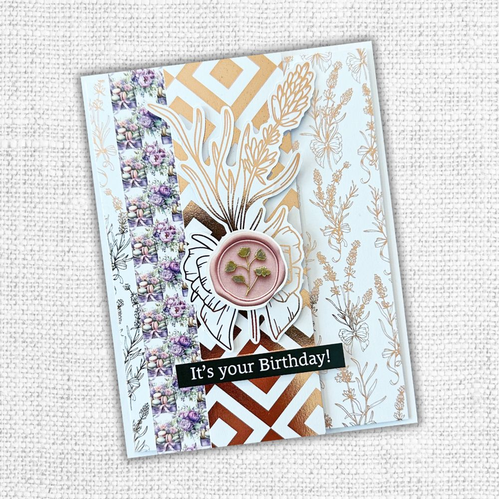 Lavender & Roses - Rose Gold Foil Die Cuts 32268