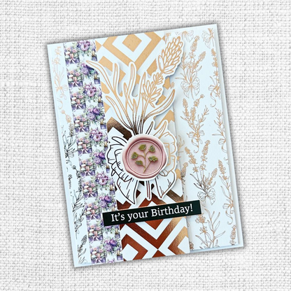 Lavender & Roses - Rose Gold Foil Die Cuts 32268