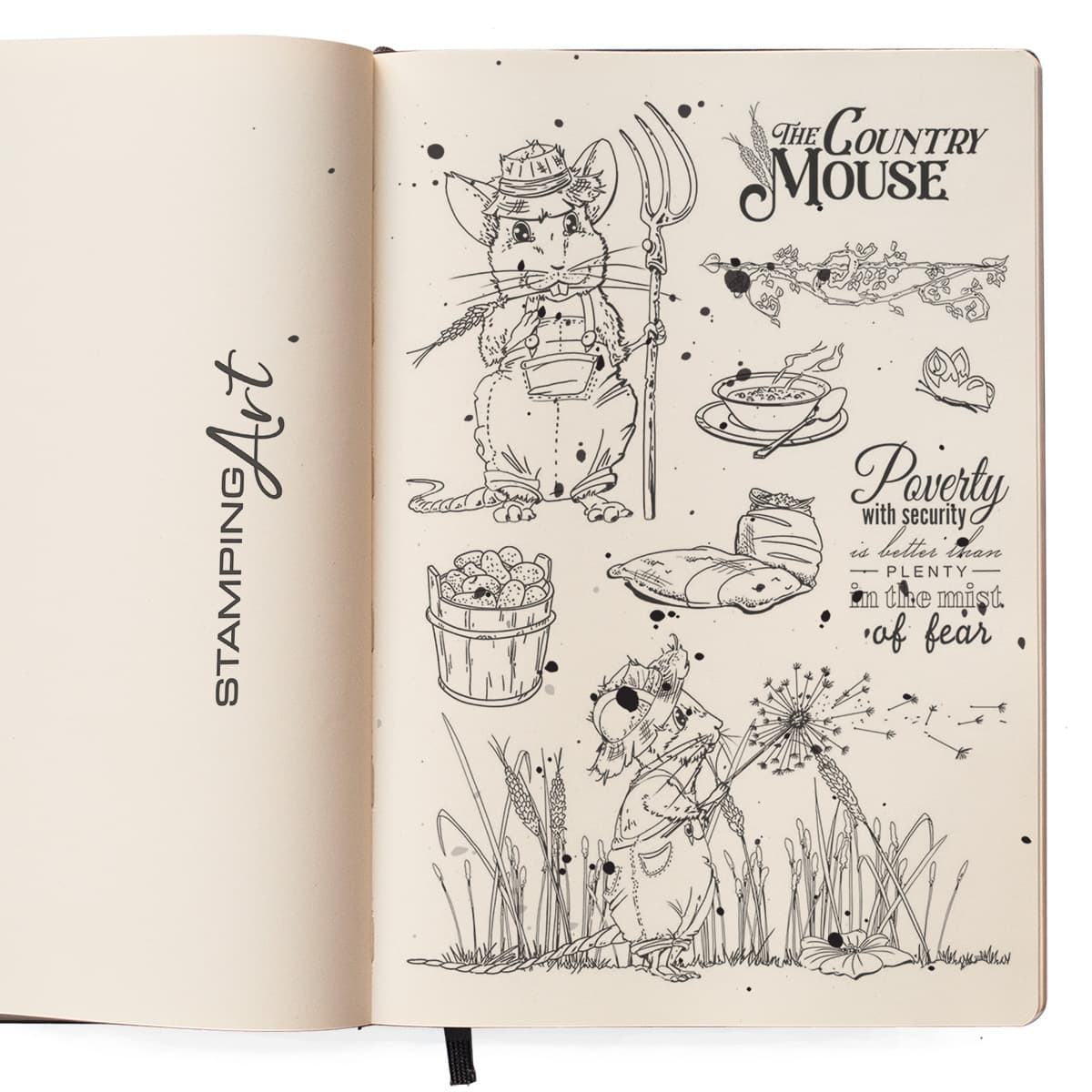 Ciao Bella Clear Stamp Set 6"x8" La Souris de Campagne