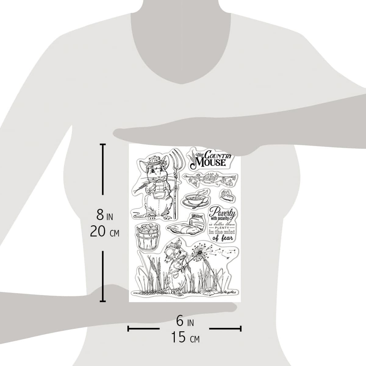 Ciao Bella Clear Stamp Set 6"x8" La Souris de Campagne