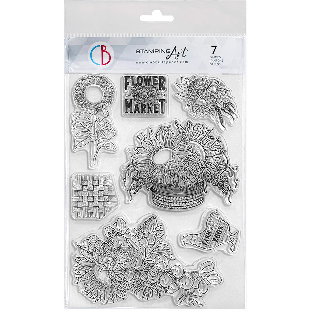 Ciao Bella Clear Stamp Set 6"x8" Dans Mon Jardin