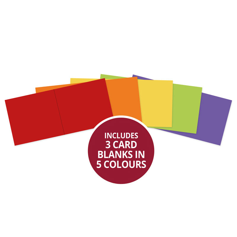 Cartes vierges Adorable Scorable pré-rainurées - Sélection de couleurs vives 6" x 6"
