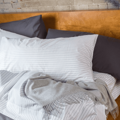 Lot de taies d'oreiller essentielles en percale de coton biologique
