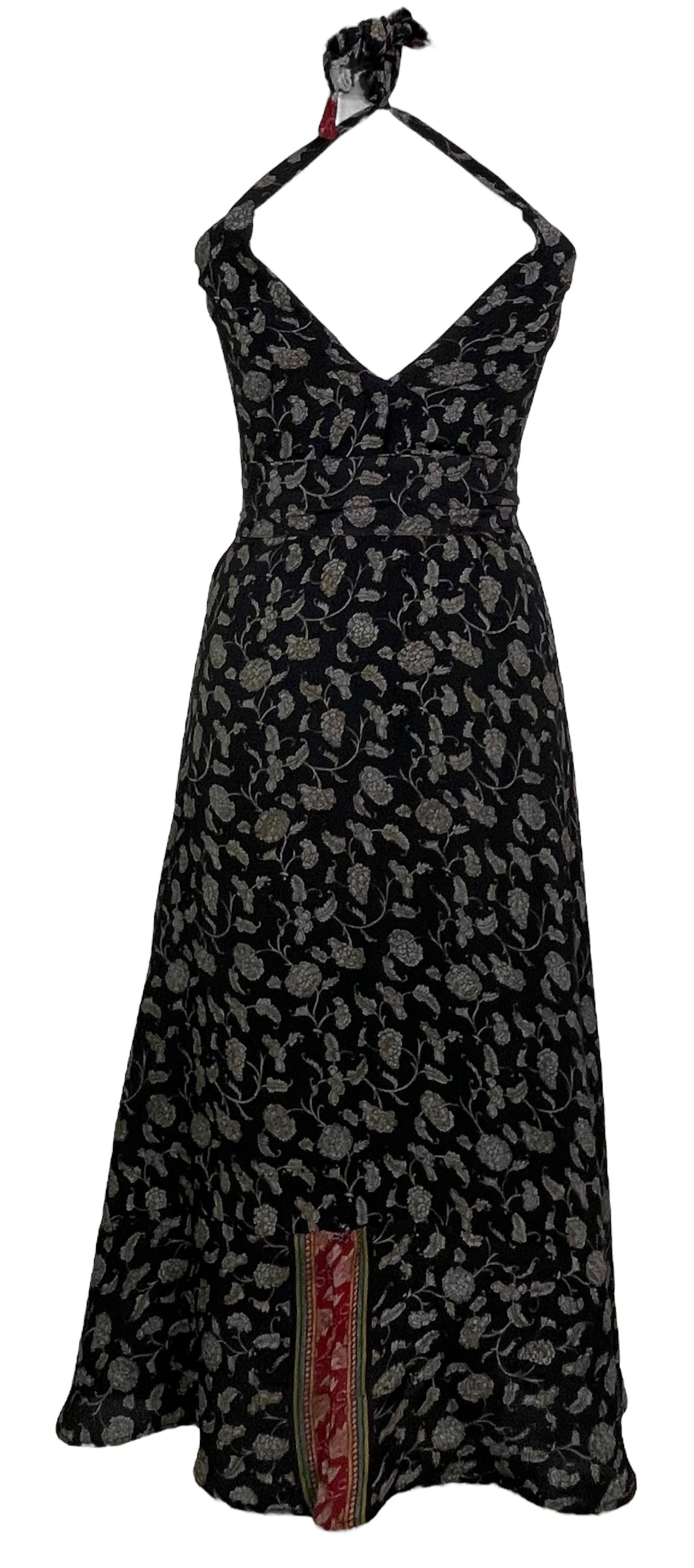 PRC7693 Robe longue en pure soie Avatar avec ceinture