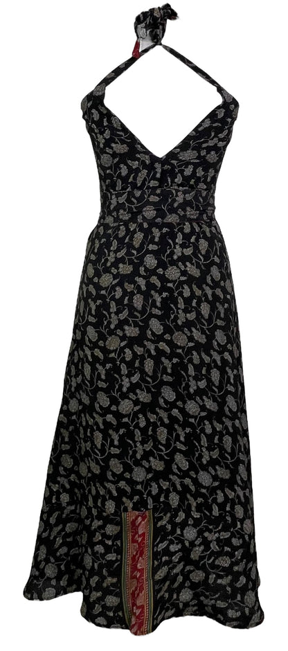 PRC7693 Robe longue en pure soie Avatar avec ceinture