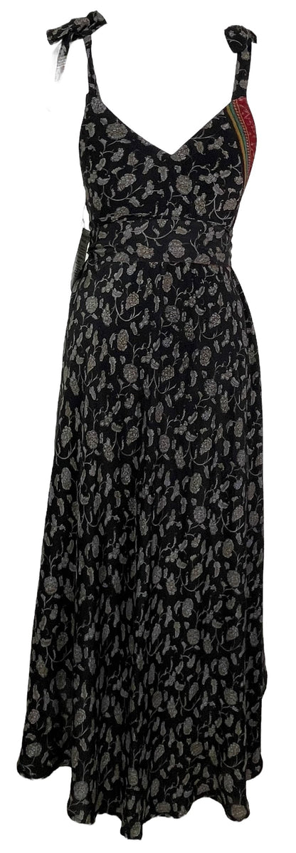 PRC7693 Robe longue en pure soie Avatar avec ceinture