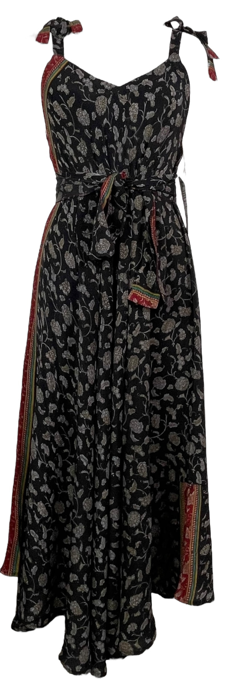 PRC7693 Robe longue en pure soie Avatar avec ceinture