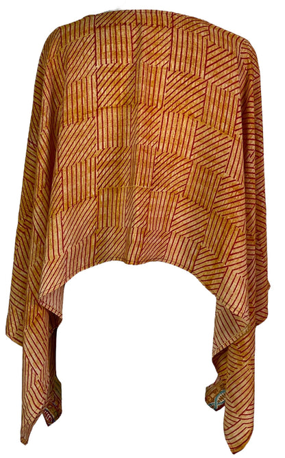PRC7303 Avatar Pure Silk Capelet Poncho