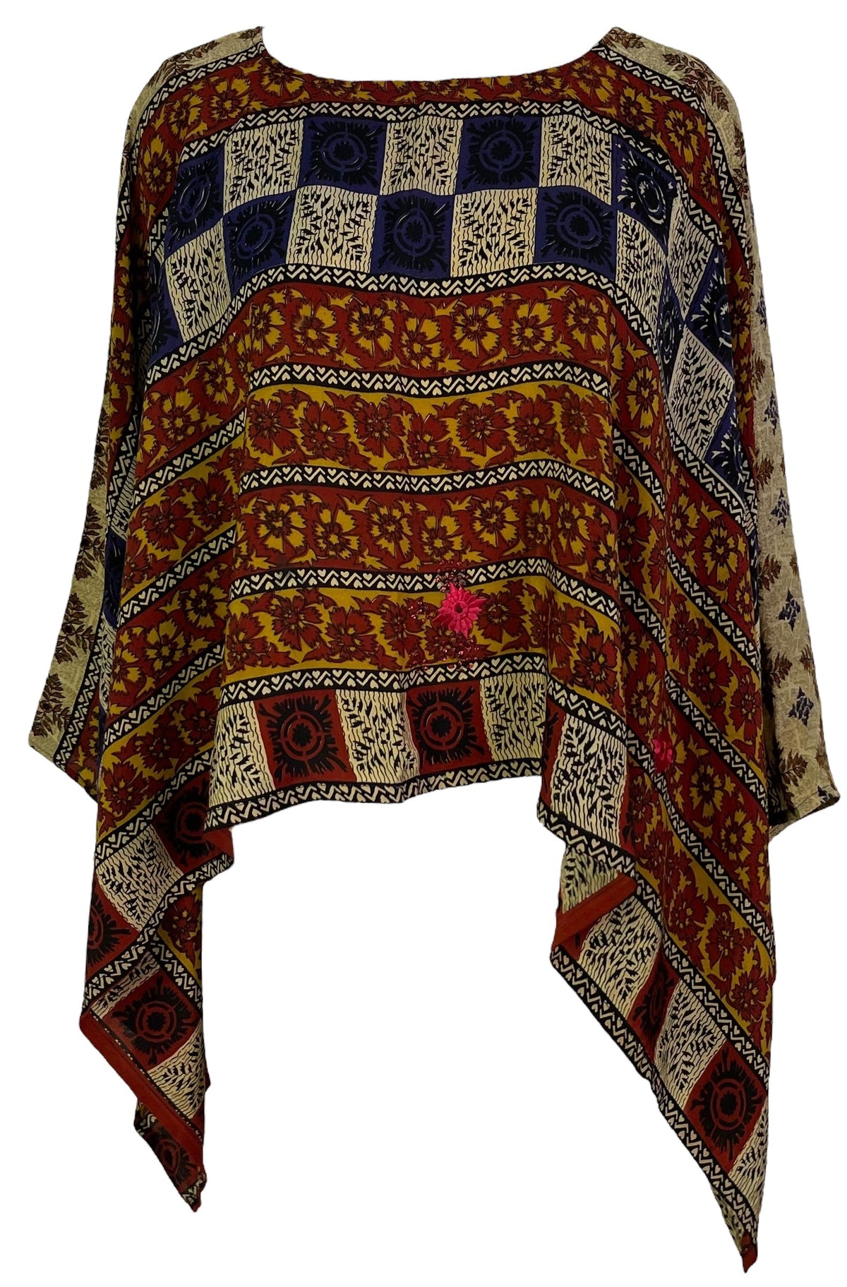 PRC7028 Avatar Pure Silk Capelet Poncho