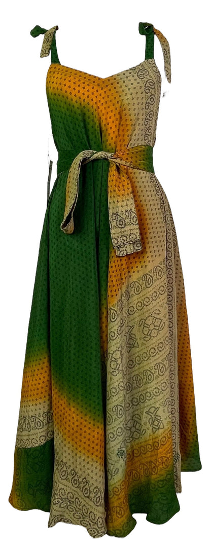PRC7667 Avatar Pure Silk Maxi Dress with Belt