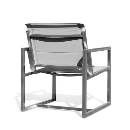Pine Stainless Steel & Teak Outdoor Sling Chair
