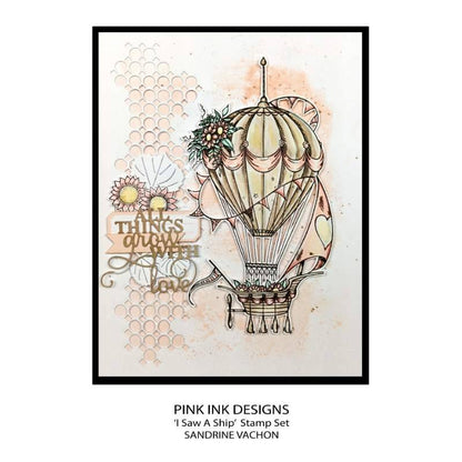 Pink Ink Designs J'ai Vu un Bateau... Set de Tampons Transparents 6" x 8"