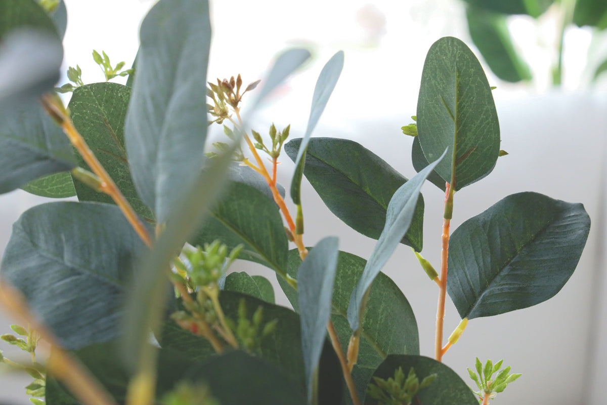 Bouquet de fausses feuilles d'eucalyptus Faris 85 x 35,5 cm (lot de 4)